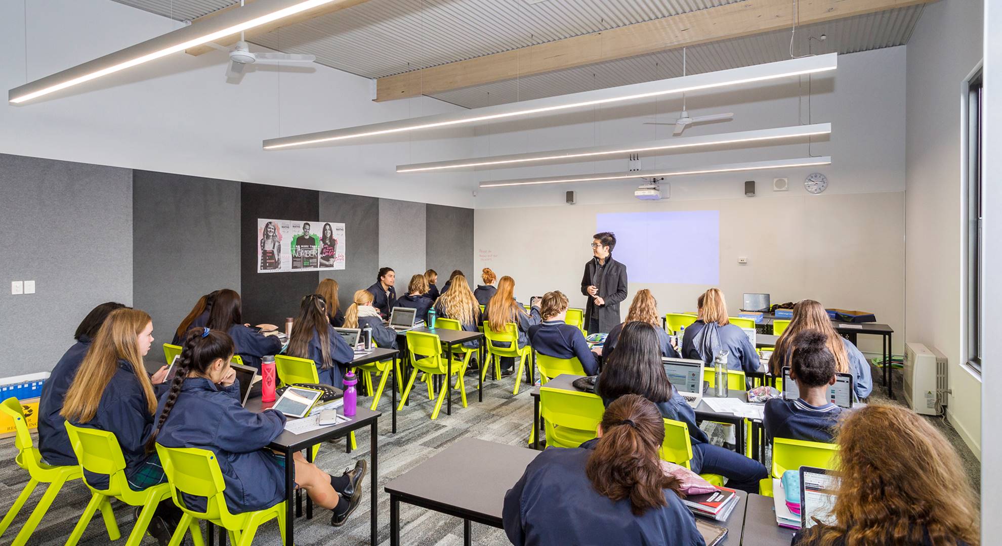 Teacher and Students at Vermont Secondary College